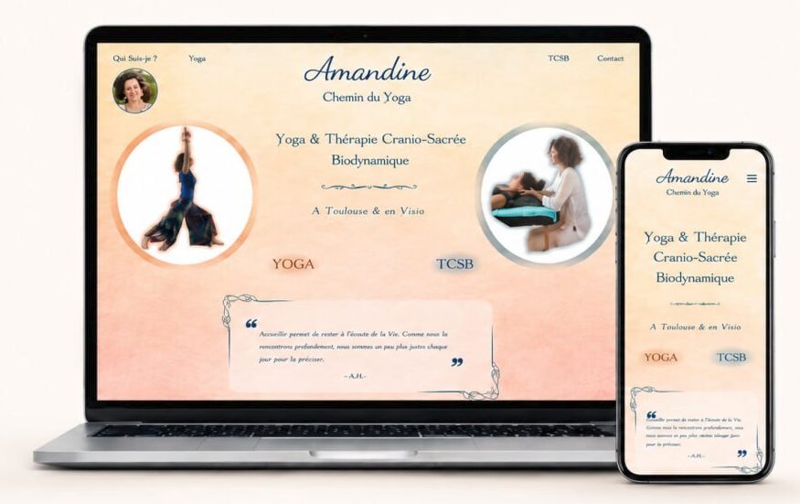Presentation of the Amandine Yoga website